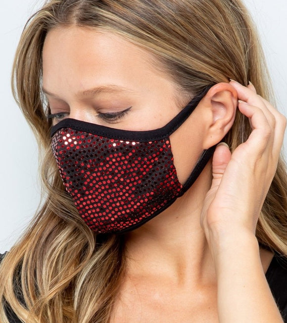 Sequined Mask - Assorted Colors