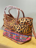 The Oversized Carryall Bag - Animal Print Aztec Stripe Skull
