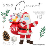 2020 Sanitizer Santa Ornament