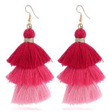 Layered Ombre Fringe Earrings