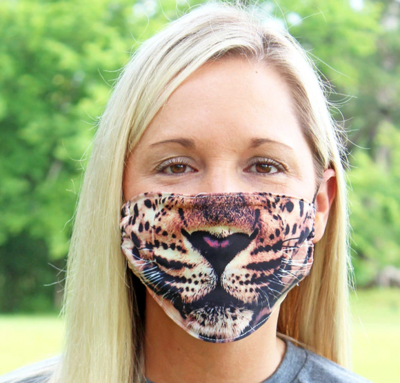 Adjustable Brown Leopard Snout Face Mask