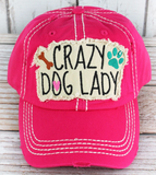 Distressed "Crazy Dog Lady" Hat