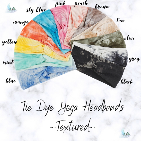 Textured Tie-Dye Yoga Headband